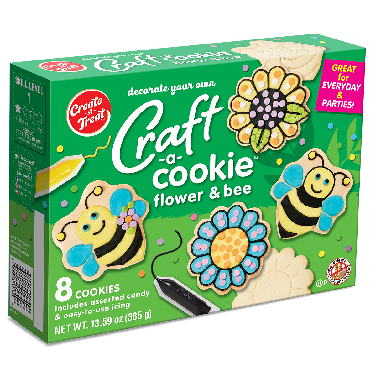 Craft a Cookie™ Bee & Flower Cookie Kit, 8ct